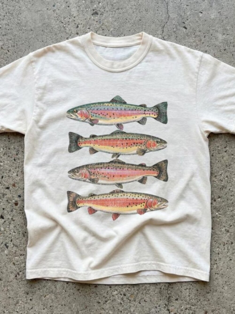 Rainbow Trout Heavy Cotton Tee, Fishing Outdoorsy Tees